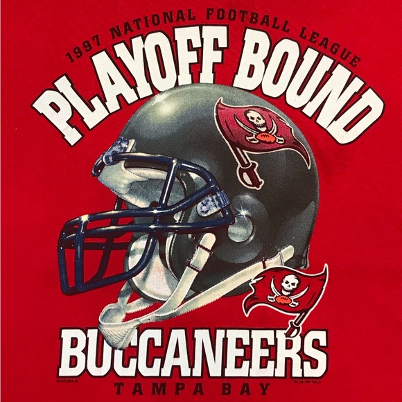 Lee Sport Men’s NFL 1997 Vintage PlayOff Bound Buccaneers Tampa Bay Sports Shirt - Picture 3 of 9